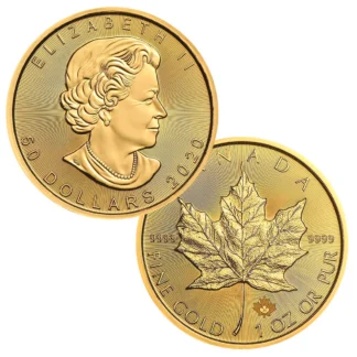 1oz Maple Leaf Gold Coin - Canadian Mint