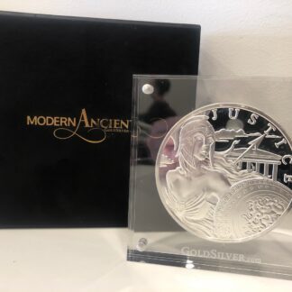 10oz Modern Ancients Athena Silver Round