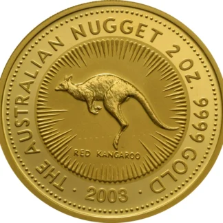 2oz Kangaroo Gold Coin Nugget 2003 - Perth Mint
