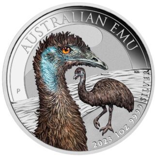 1oz Emu 2023 Silver Coloured Coin - Perth Mint
