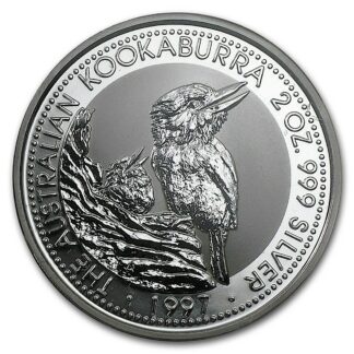2oz Kookaburra 1997 Silver Coin - Perth Mint