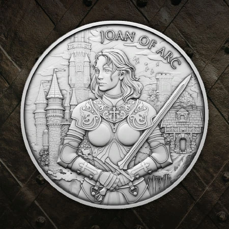 1oz Legendary Warriors Joan of Arc Silver Round – SilverTowne