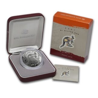 1oz 2001 Frosted Kangaroo Silver Coin - Royal Australian Mint