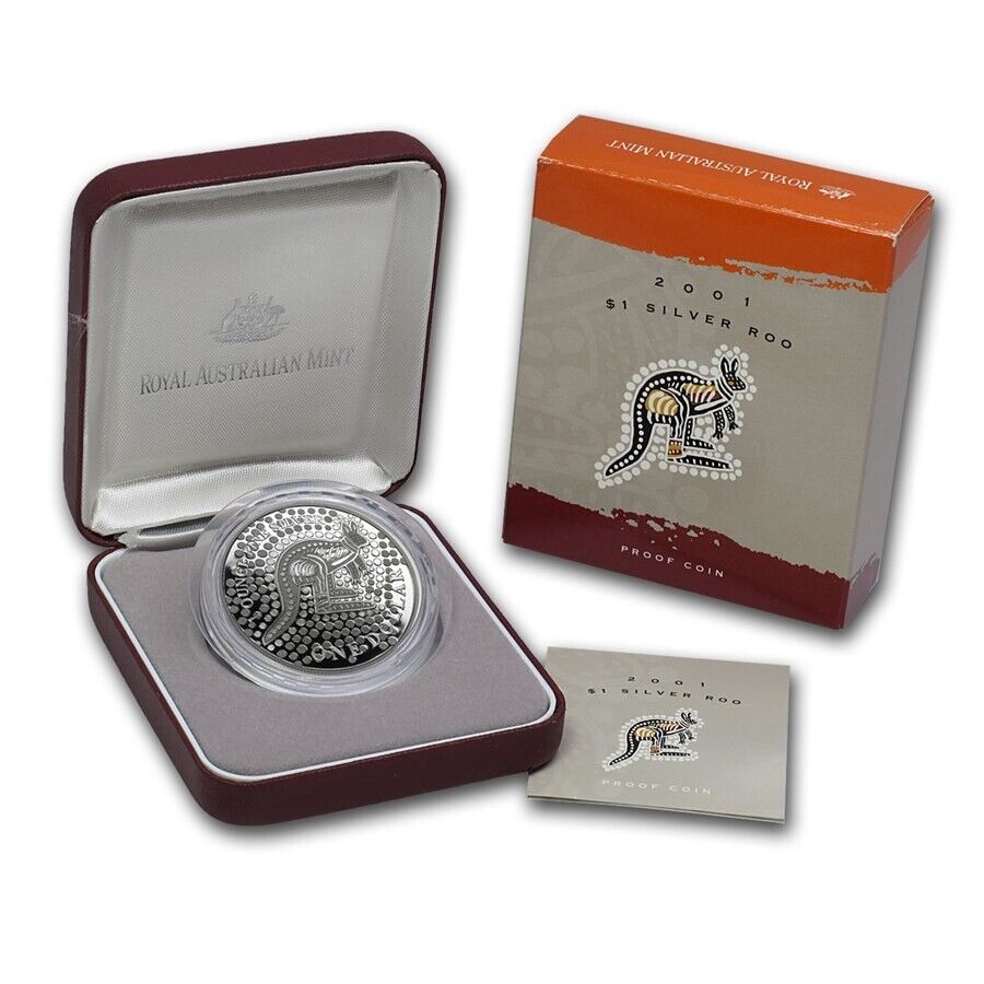 1oz 2001 Frosted Kangaroo Silver Coin - Royal Australian Mint