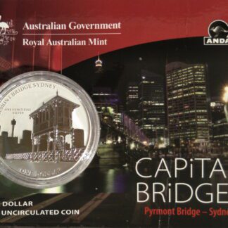 1oz 2011 Capital Bridges Pyrmont Bridge Sydney Silver Coin - Royal Australian Mint