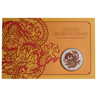 1oz Chinese Myths and Legends Dragon Silver Coloured Coin - Perth Mint