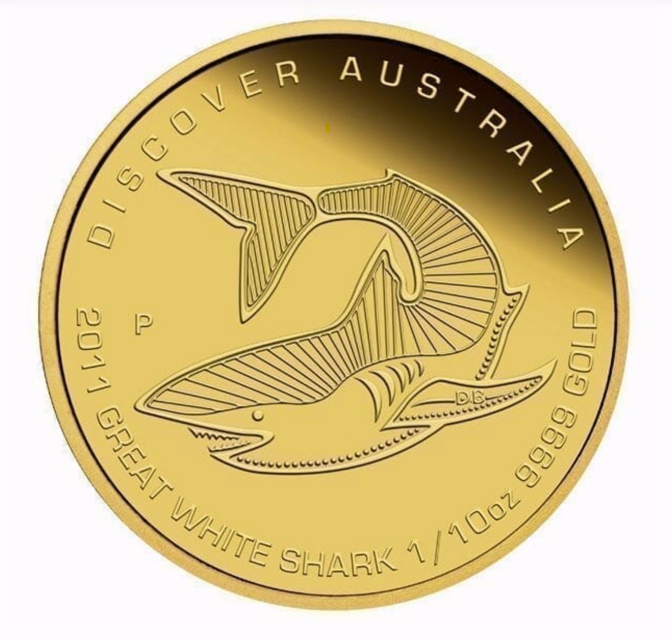 1/10oz 2011 Great White Shark Proof Gold Coin - Perth Mint