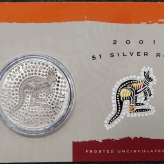 1oz 2001 Frosted Kangaroo Silver Coin - Royal Australian Mint