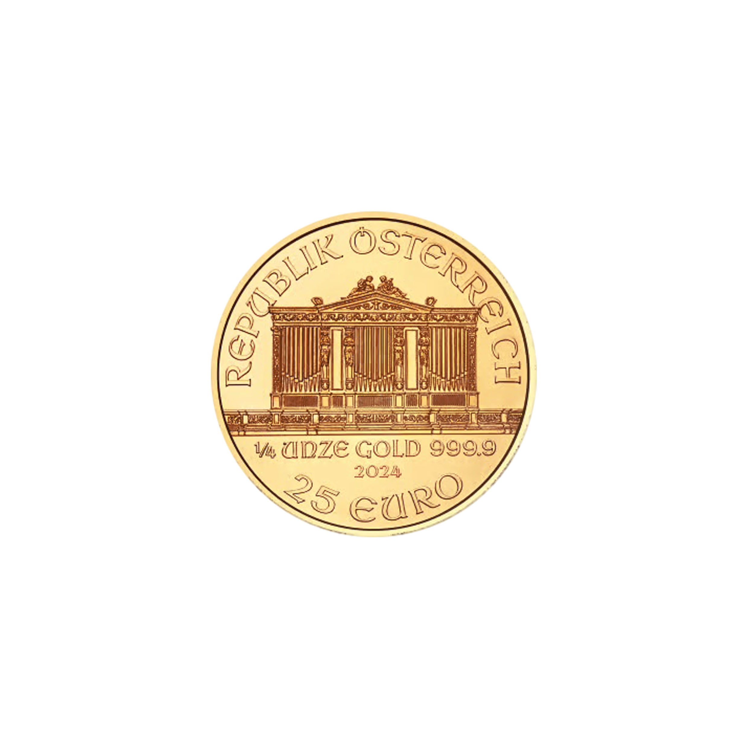 1/4oz Austrian Philharmonic Gold Coin - Austrian Mint - Image 2