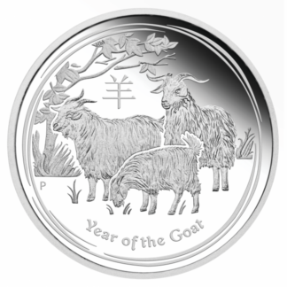 2oz Year of the Goat Silver Coin - Perth Mint