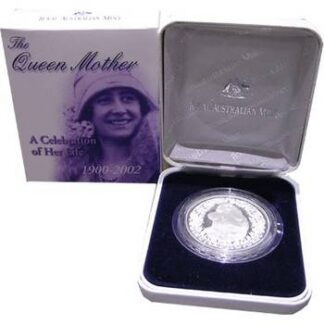 1oz The Queen Mother 1900-2002 Silver Proof Coin - Royal Australian Mint