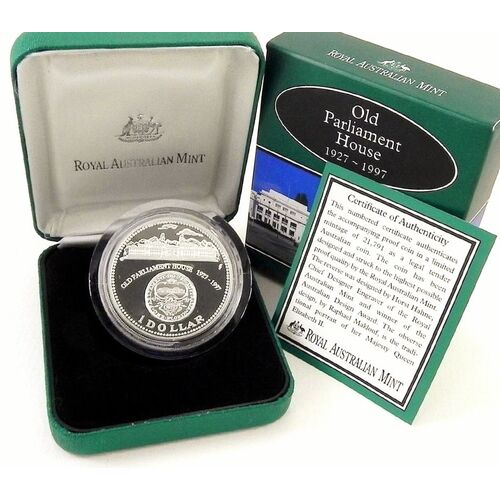 1oz Old Parliament House 1927-1997 Silver Proof Coin - Royal Australian Mint