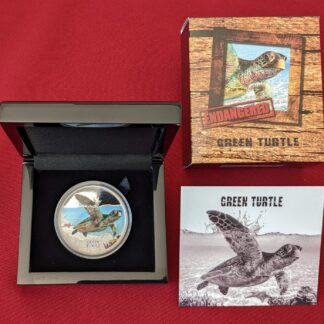 1oz Green Turtle Silver Proof Coin - Perth Mint
