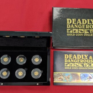6 x 0.5g Deadly & Dangerous Proof Gold Coin Set - Perth (Macquarie) Mint