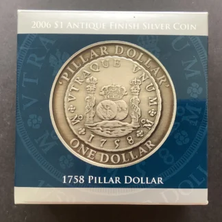2016 $1 Antique Finish 1758 Pillar Dollar Silver Coin - Royal Australian Mint