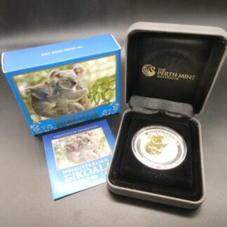 1oz Koala Silver Gilded Coin 2013 - Perth Mint