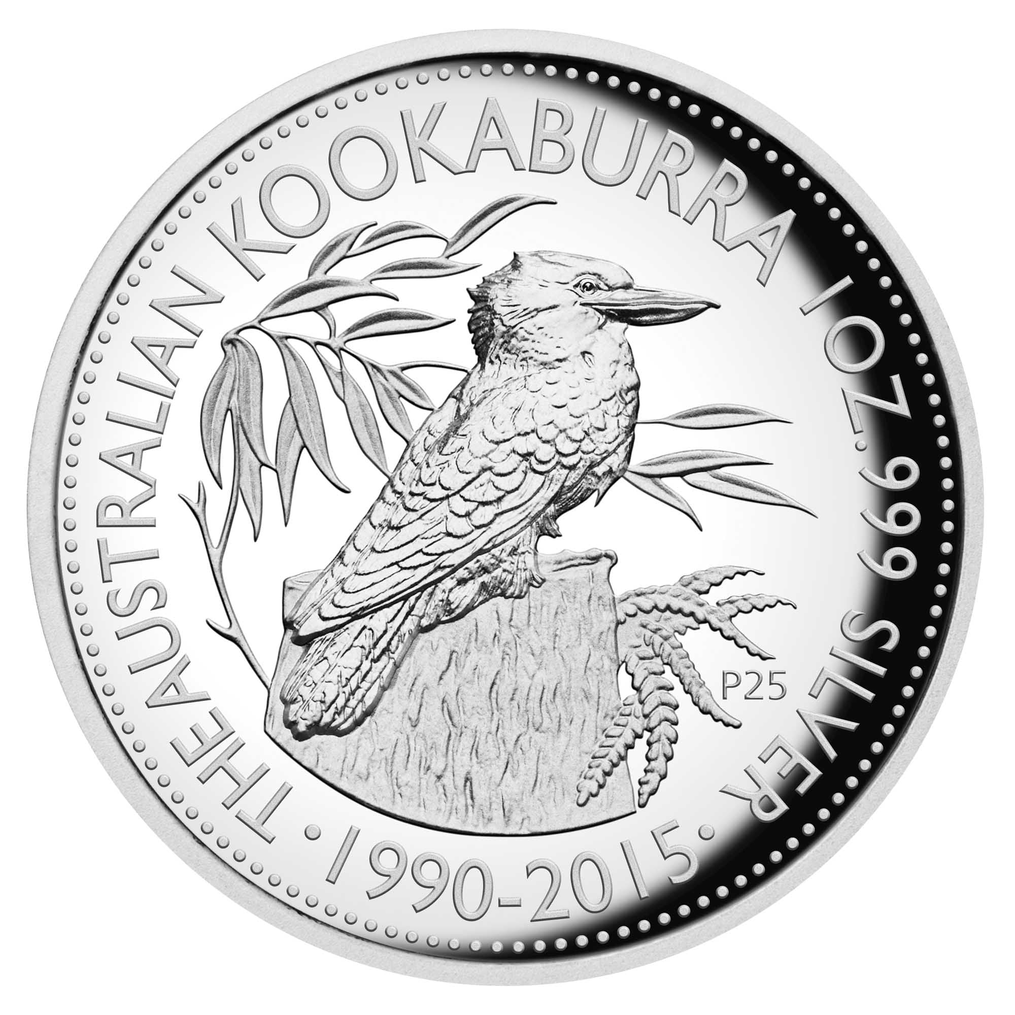 1oz Kookaburra 2015 25th Anniversary Silver Proof Coin - Perth Mint - Image 3