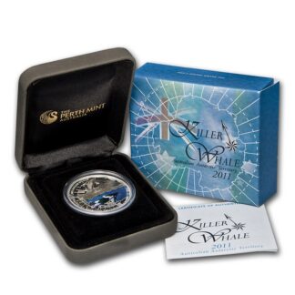 1oz Killer Whale Australian Antarctic Territory 2011 Silver Proof Coin - Perth Mint