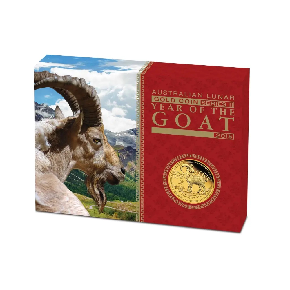 1/4oz 2015 Year of the Goat Gold Proof Coin - Perth Mint