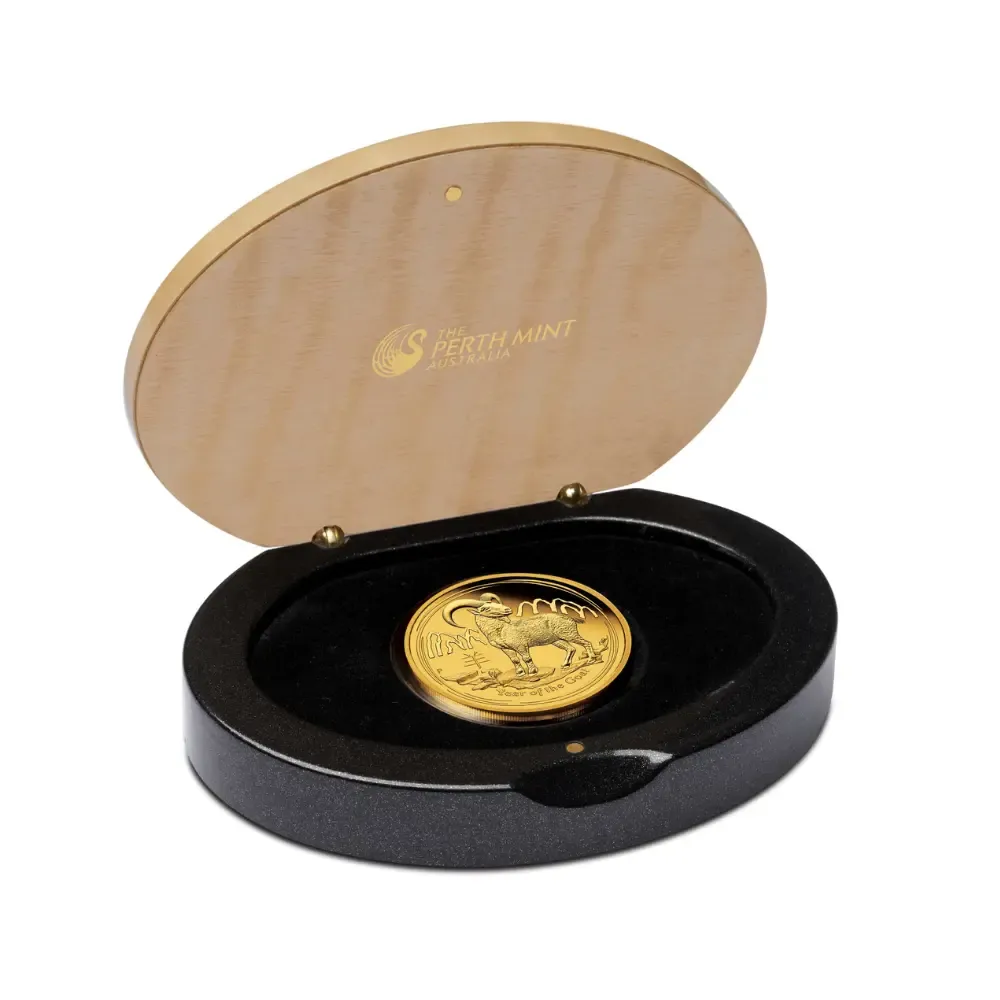 1/4oz 2015 Year of the Goat Gold Proof Coin - Perth Mint - Image 2