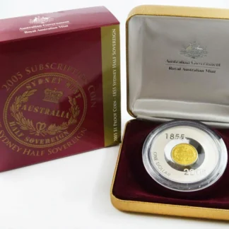 60.5g 1855 Sydney Half Sovereign Silver Coin - Royal Australian Mint