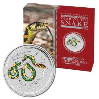 1oz 2013 Year of the Snake Silver Proof Coin - Perth Mint