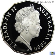 18.24g Royal Visit 2000 50 Cent Silver Coin - Royal Australian Mint - Image 2