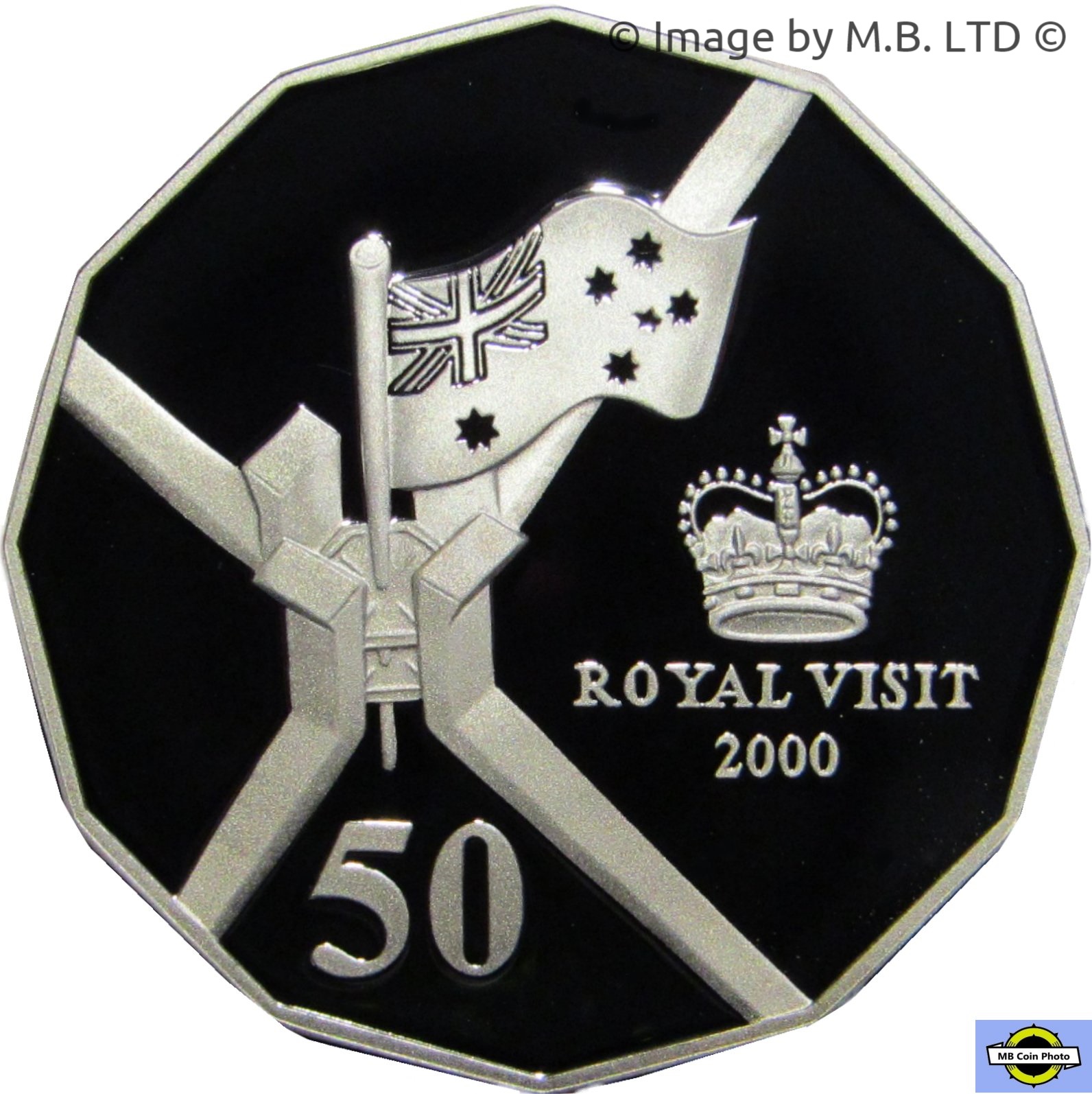 18.24g Royal Visit 2000 50 Cent Silver Coin - Royal Australian Mint