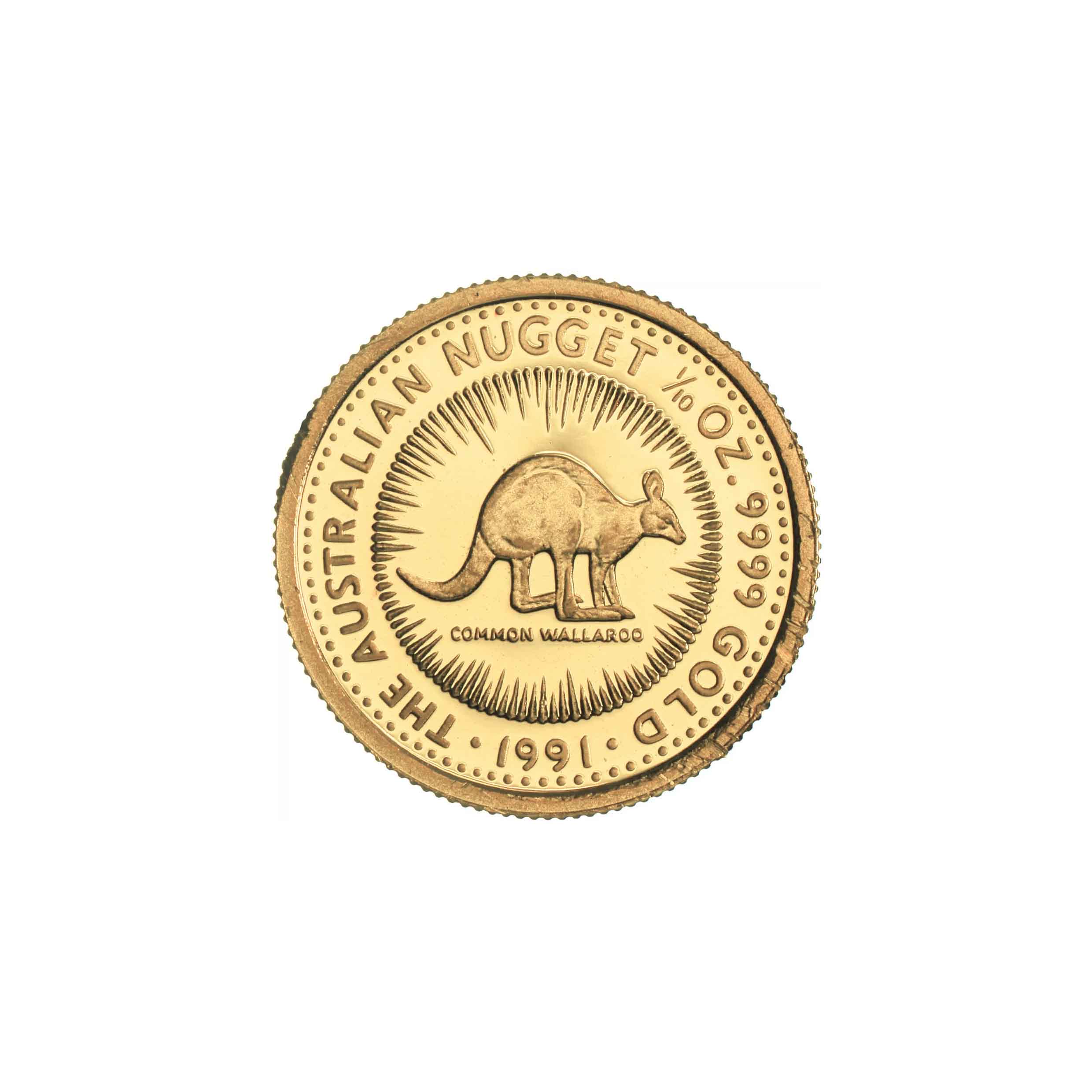 1/2oz Kangaroo Gold Coin Nugget 1991 - Perth Mint