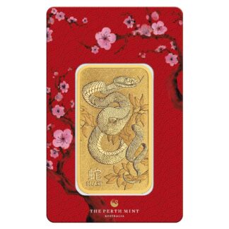 1oz Year of the Snake Gold Minted Tablet - Perth Mint
