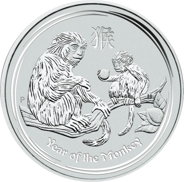 10oz Year of the Monkey Silver Coin - Perth Mint