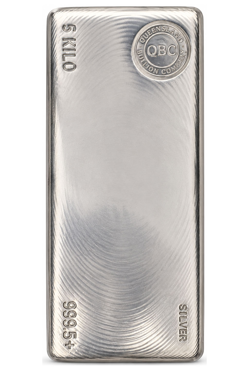 5kg Queensland Bullion Company Silver Cast Bar