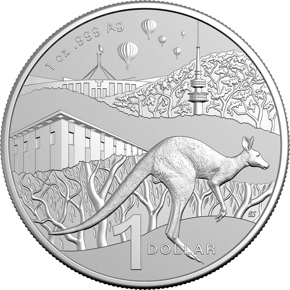 1oz 2025 Bush Capital Frosted Kangaroo Silver Coin - Royal Australian Mint - Image 2