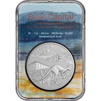 1oz 2025 Bush Capital Frosted Kangaroo Silver Coin - Royal Australian Mint